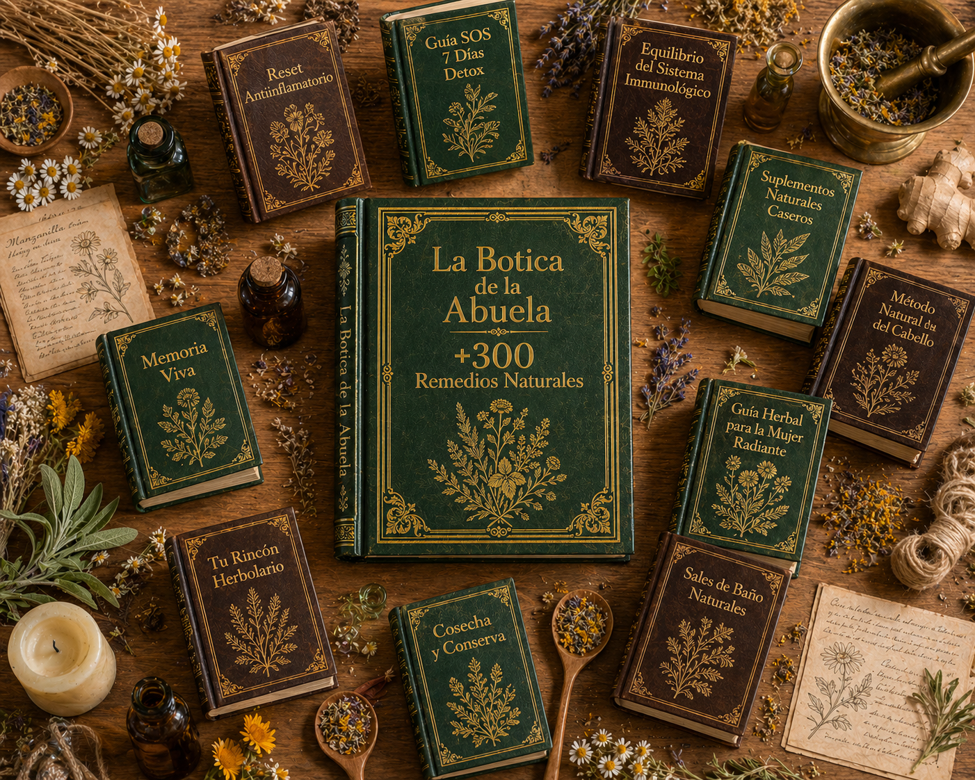 +300 Remedios Naturales Curativos + Buscador Inteligente por Síntoma + 10 Libros